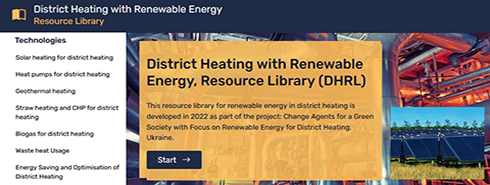 Resource Library on Renewable Energy for District Heating for Ukraine