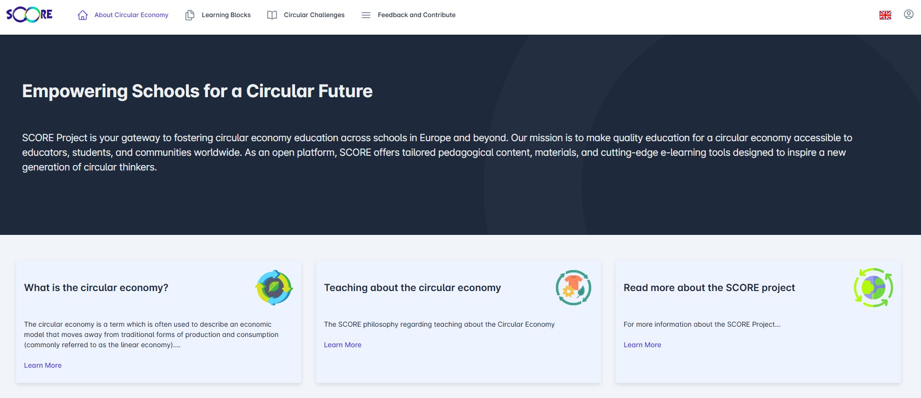 SCORE project on Circular Economy