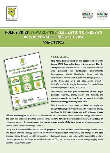Policy Brief Kenya 100% Renewable Energy Scenario & Plan by 2050 