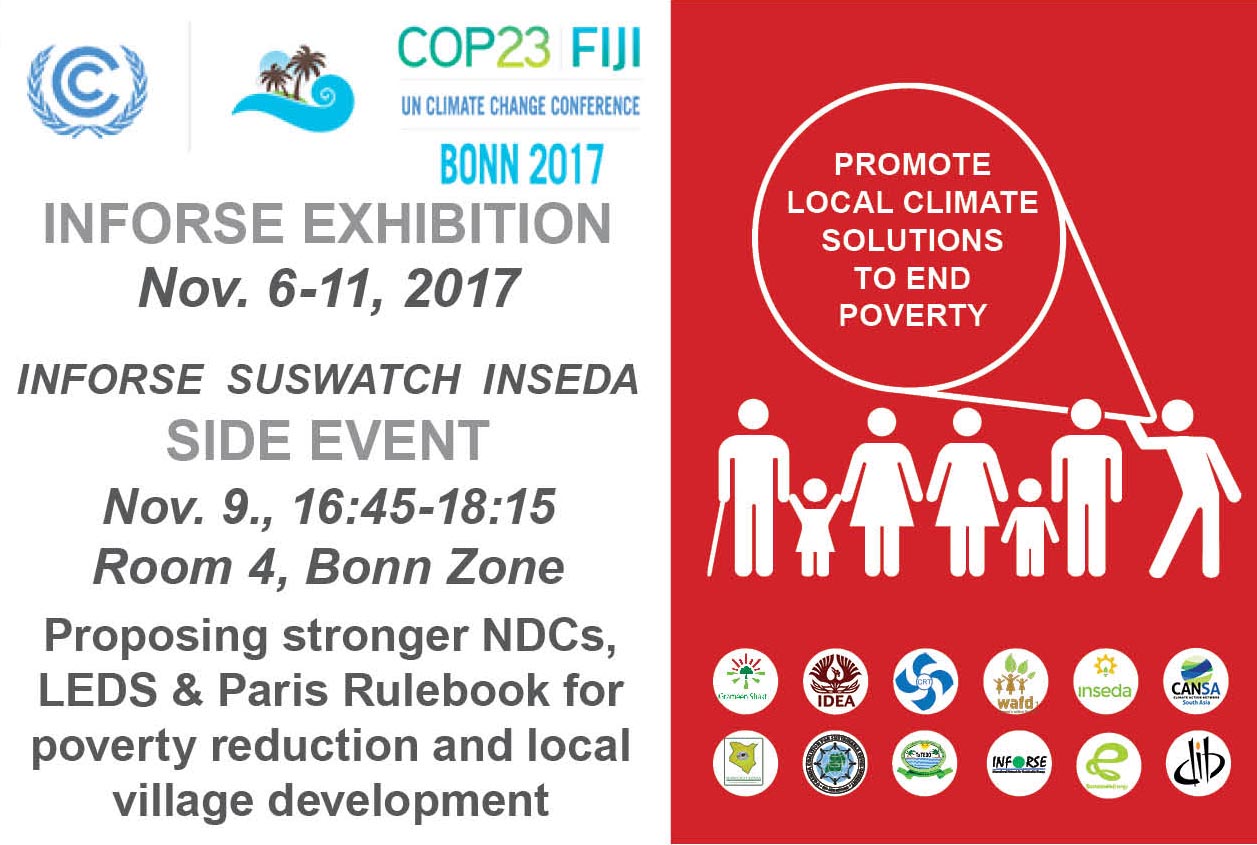 INFORSE at COP 23 Side Event Nov 9 2017 Bonn