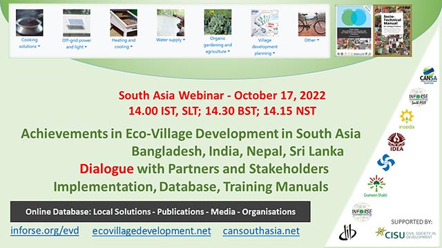 WEBINAR: Eco-Village Development Achievements in South Asia.  Oct 17 2022